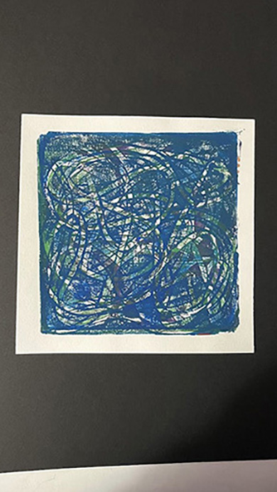 Painting of a Blue Square
