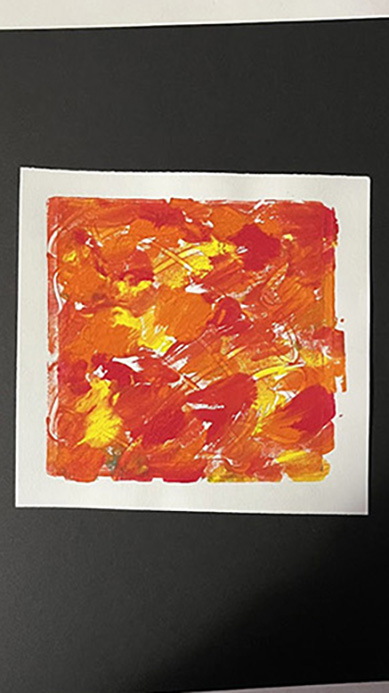 Painting of a Red Square